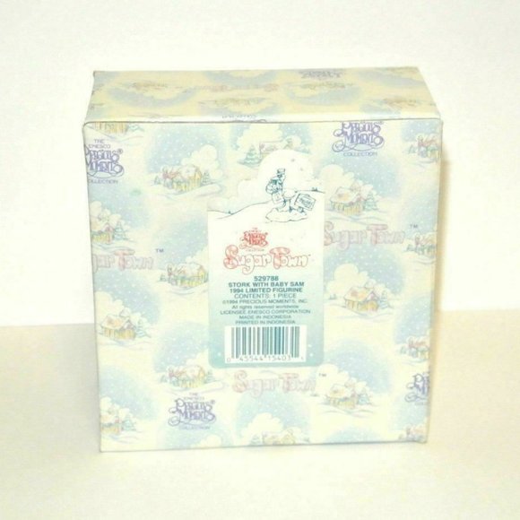 Precious Moments SUGAR TOWN Stork with Baby Sam “I - Picture 4 of 10